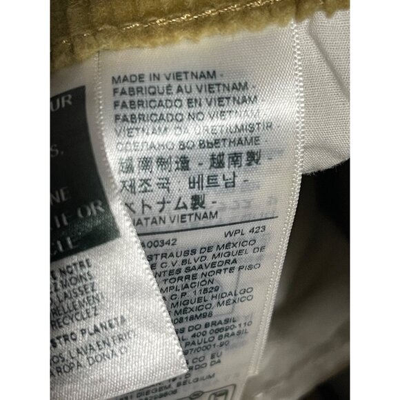 Levis 721 High Rise Skinny Corduroy Pants Slim Fit Womens 29 X 30 Olive Gold - Picture 12 of 14